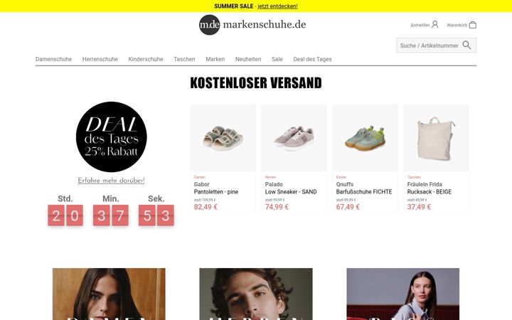 Screenshot of markenschuhe.de