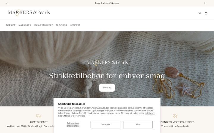 Screenshot of markersandpearls.dk