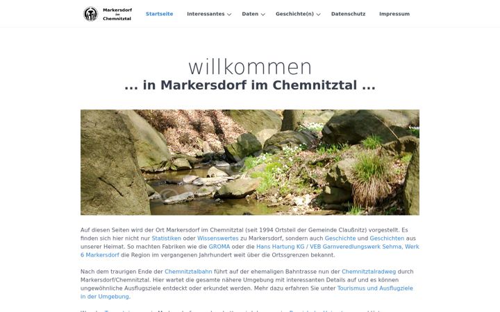 Screenshot of markersdorf-chemnitztal.de