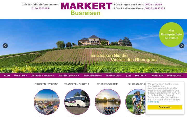 Screenshot of markert-busreisen.de