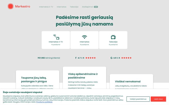 Screenshot of markestro.lt