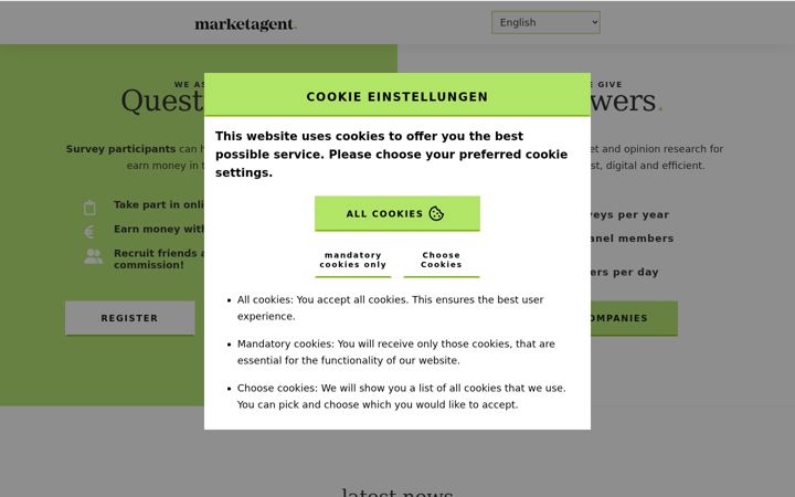 Screenshot of marketagent.com