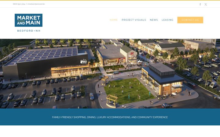 Screenshot of marketandmainbedford.com