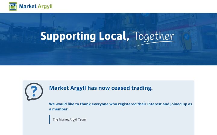 Screenshot of marketargyll.co.uk