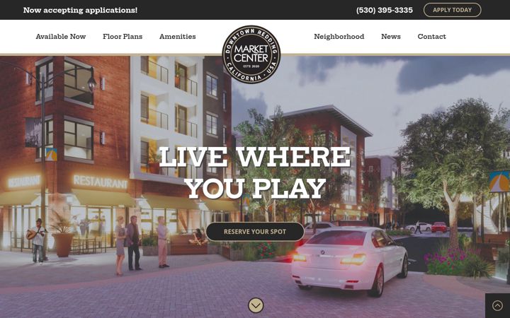 Screenshot of marketcenterapartments.com