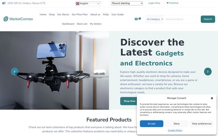 Screenshot of marketconnex.com