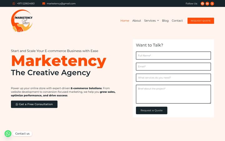 Screenshot of marketency.org