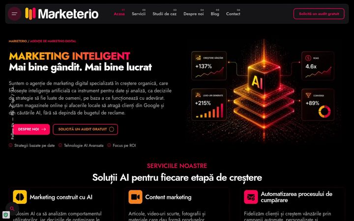 Screenshot of marketerio.ro