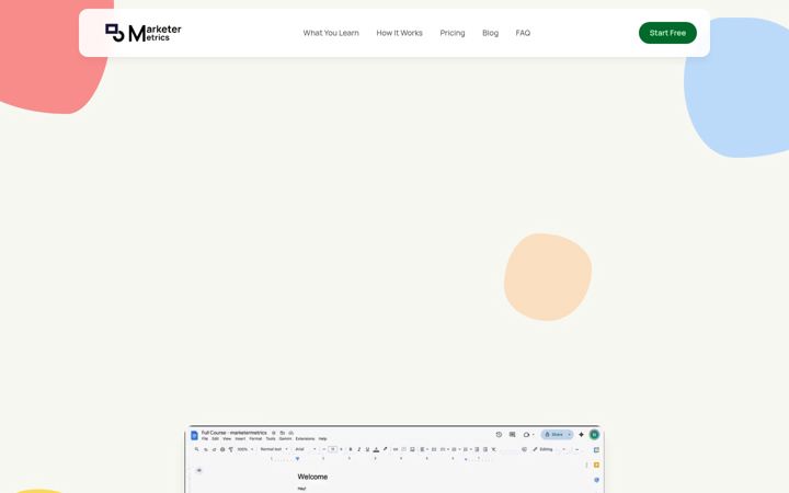 Screenshot of marketermetrics.com