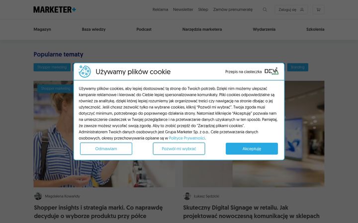 Screenshot of marketerplus.pl