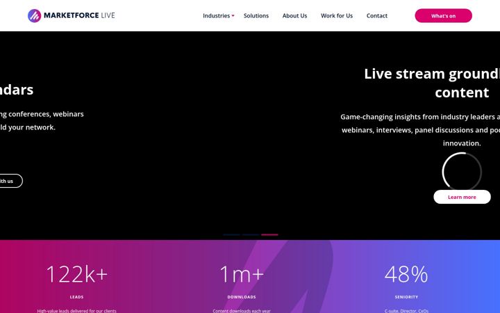 Screenshot of marketforcelive.com