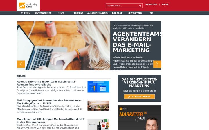 Screenshot of marketing-boerse.de