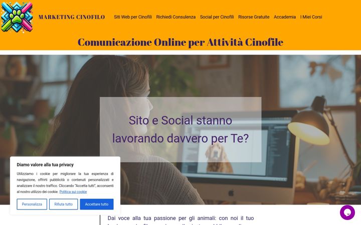 Screenshot of marketing-cinofilo.com