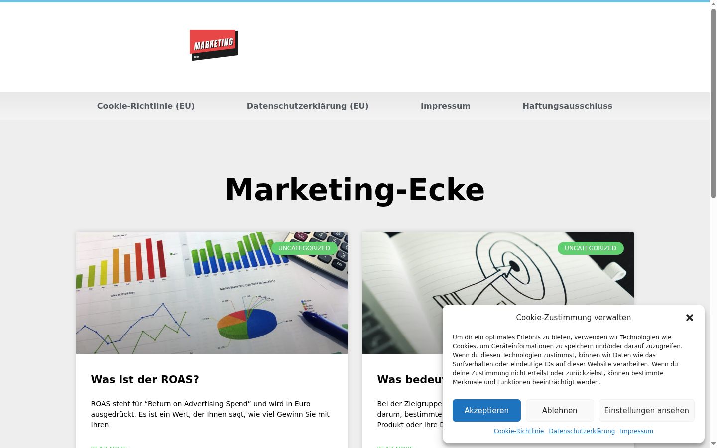 Screenshot tal-banner tal-kunsens muri qabel kwalunkwe interazzjoni