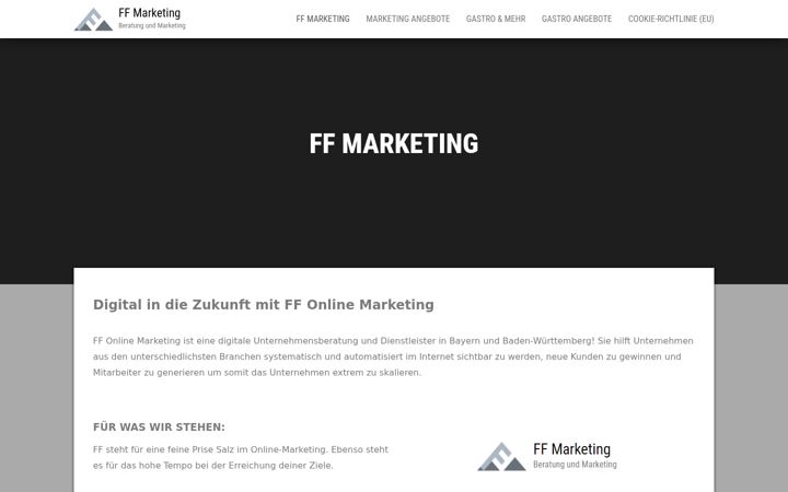 Screenshot of marketing-ff.de