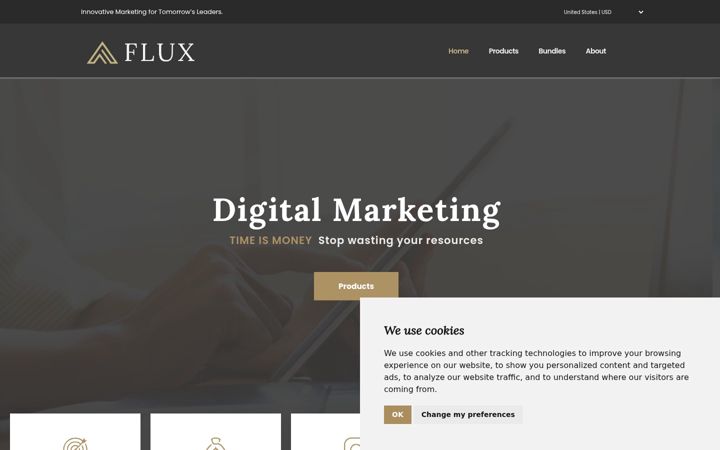 Screenshot of marketing-flux.com