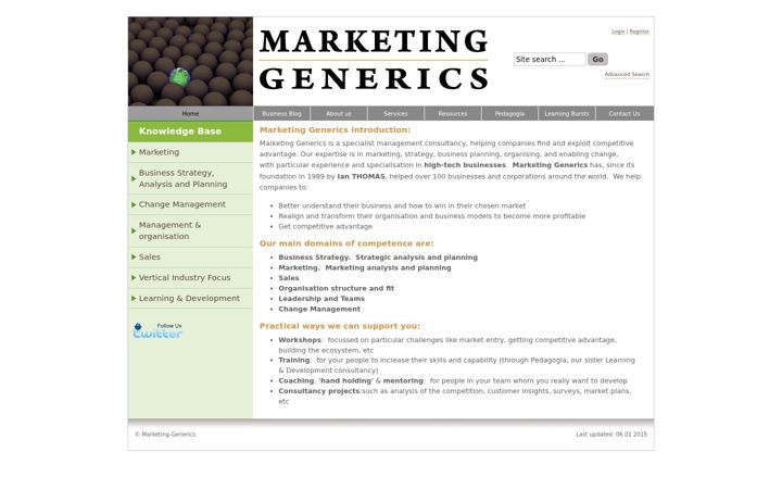 Screenshot of marketing-generics.com