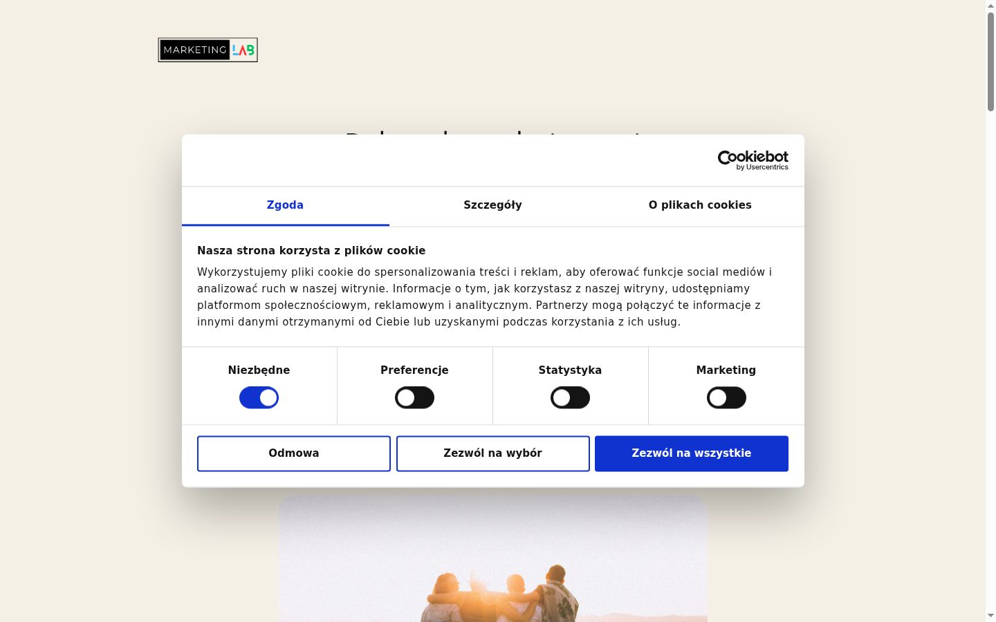 Capture d'écran de la bannière de consentement affichée avant toute interaction
