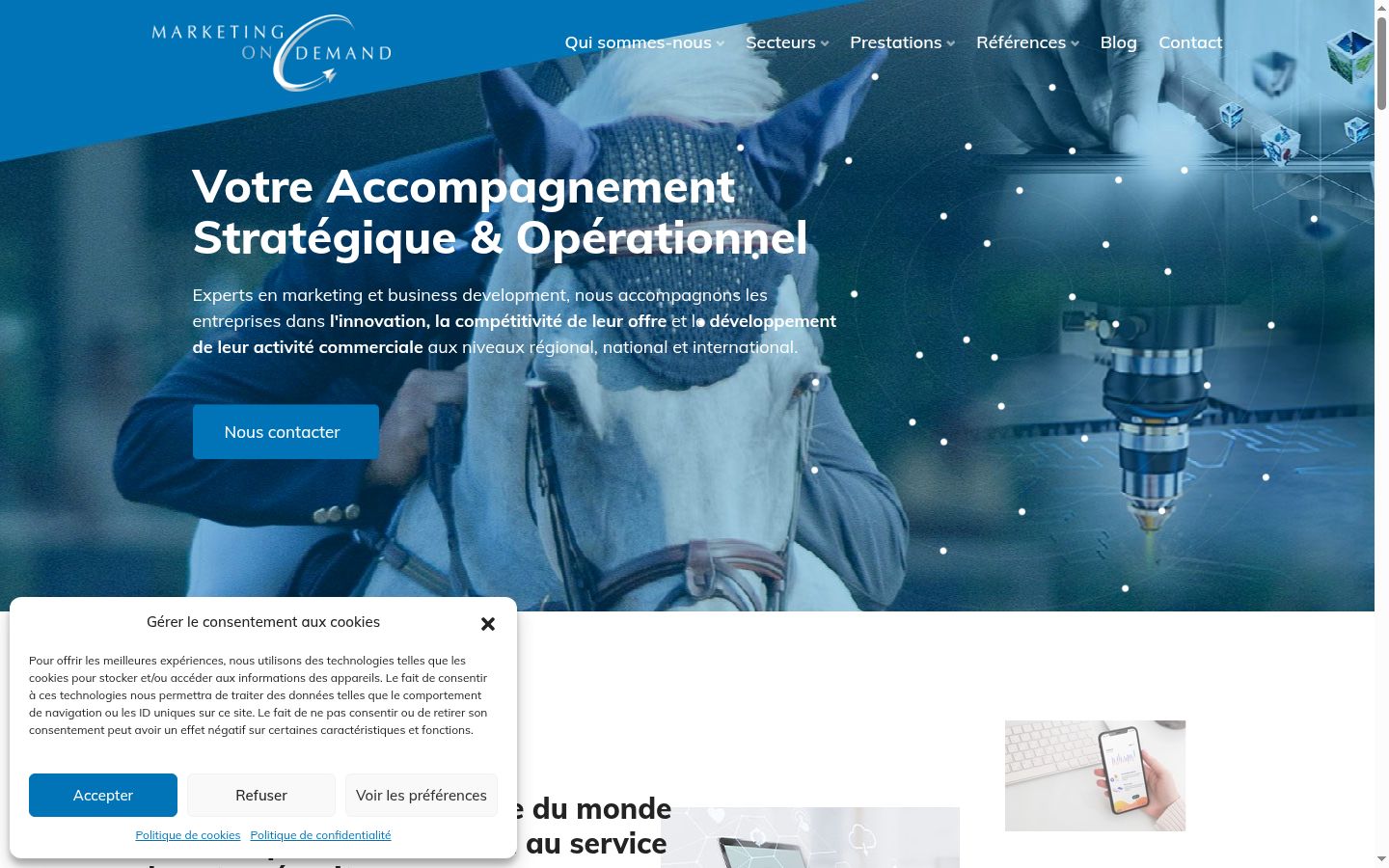 Captura de ecrã do banner de consentimento apresentado antes de qualquer interação