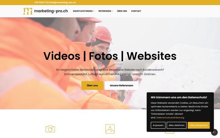 Screenshot of marketing-pro.ch
