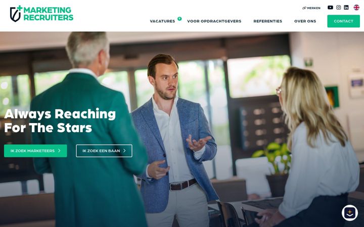 Screenshot of marketing-recruiters.nl