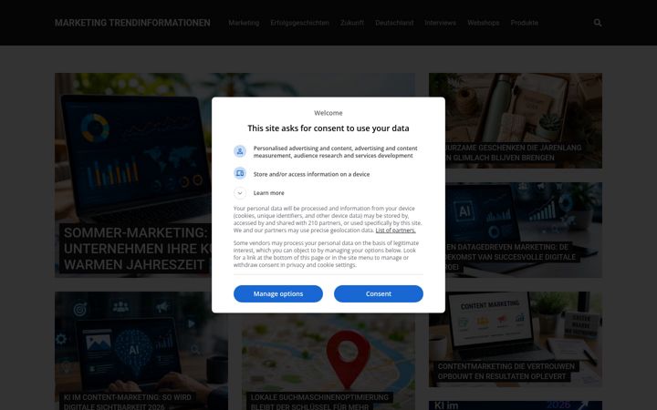 Screenshot of marketing-trendinformationen.de