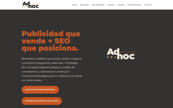Screenshot of marketingadhoc.com