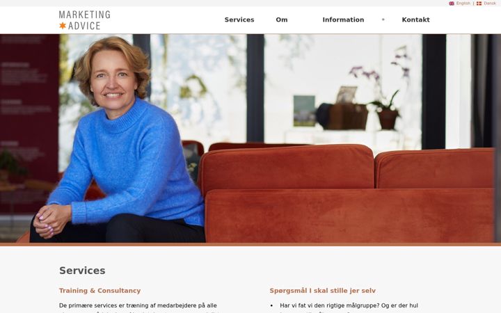 Screenshot of marketingadvice.dk