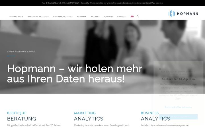 Screenshot of marketinganalytics.de