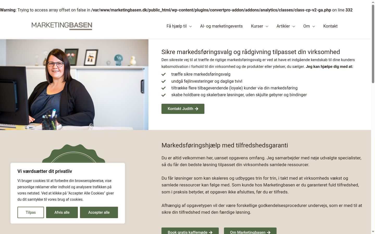 Screenshot van de toestemmingsbanner zoals getoond vóór enige interactie