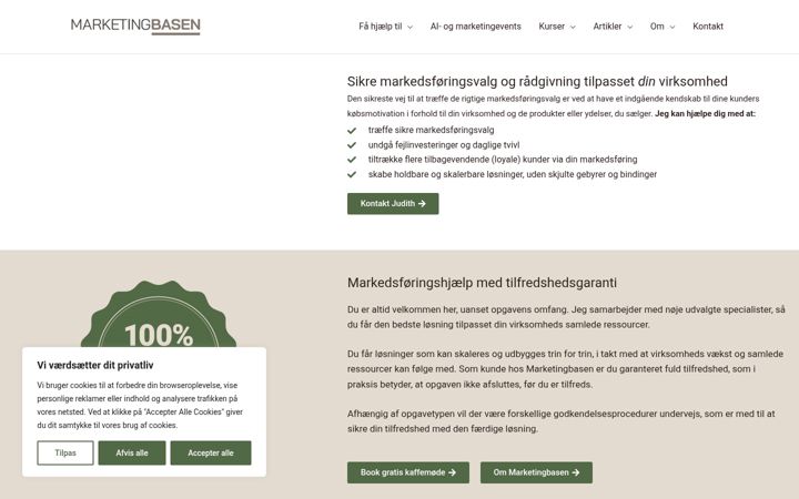 Screenshot of marketingbasen.dk