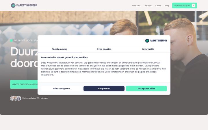Screenshot of marketingbuddy.nl