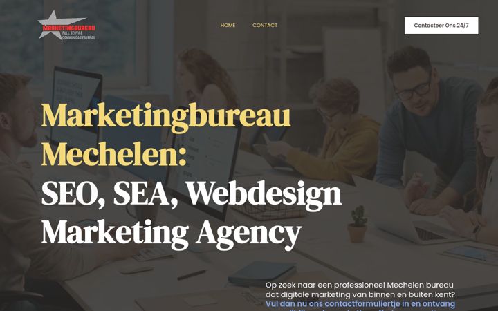 Screenshot of marketingbureaumechelen.be