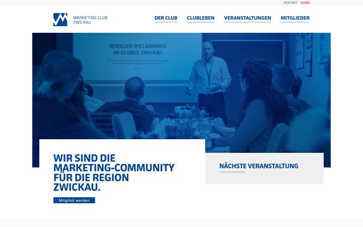 Screenshot of marketingclub-zwickau.de