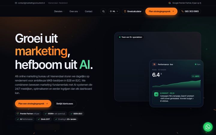 Screenshot of marketingconcurrent.nl