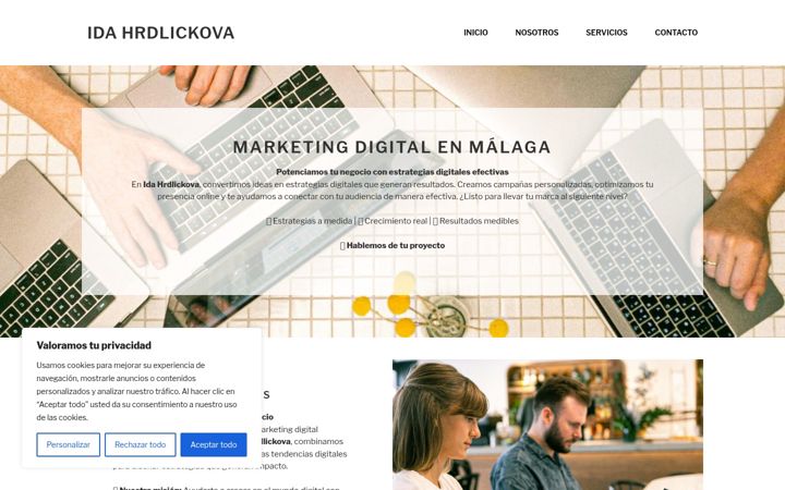 Screenshot of marketingdigital-hrdlickova.es