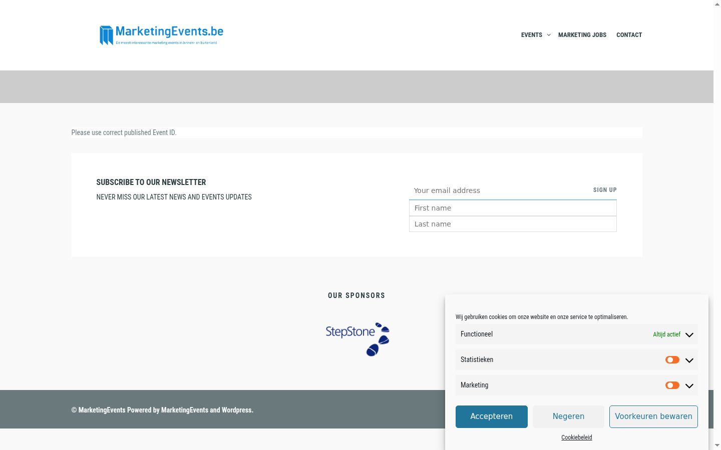 Screenshot del banner di consenso mostrato prima di qualsiasi interazione