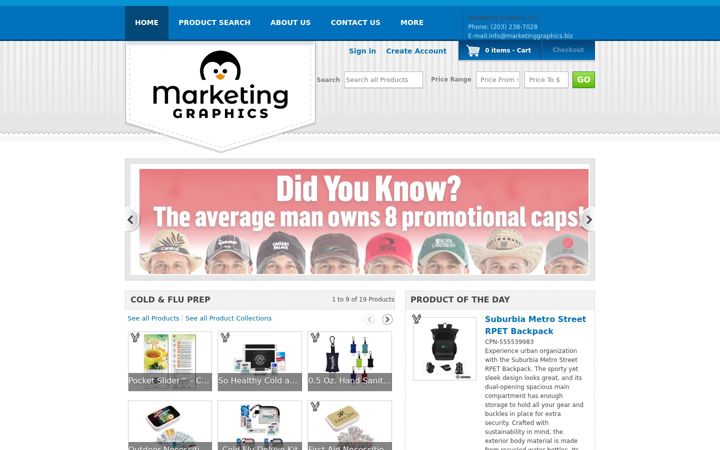 Screenshot of marketinggraphics.biz