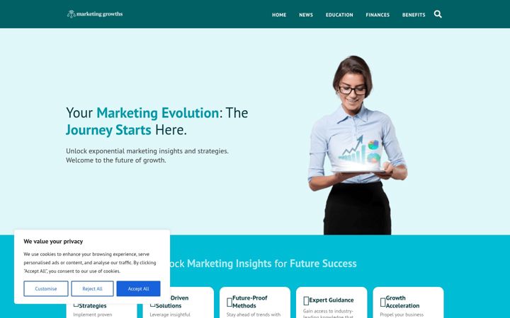 Screenshot of marketinggrowths.com