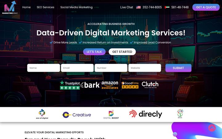 Screenshot of marketingholic.com