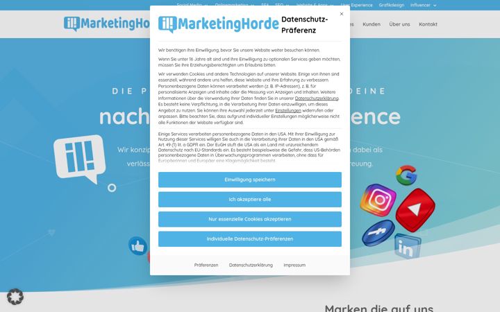 Screenshot of marketinghorde.com