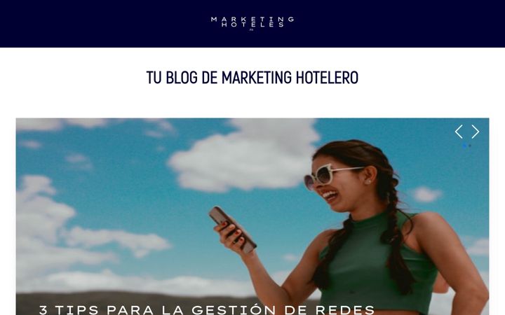 Screenshot of marketinghoteles.es