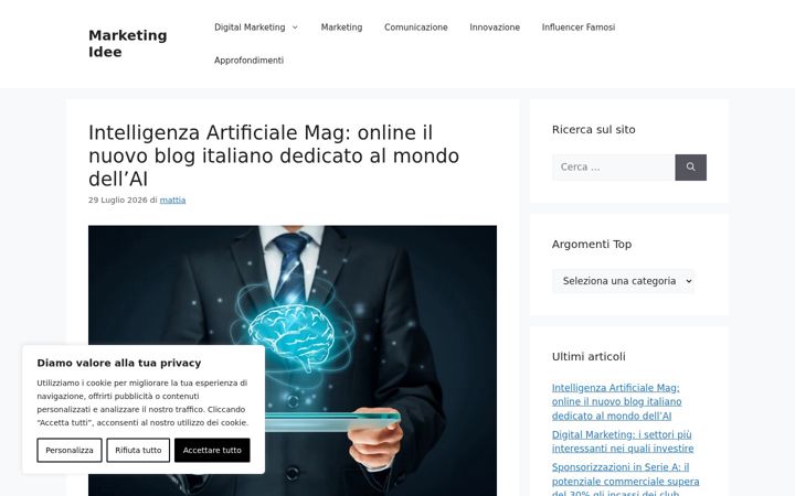 Screenshot of marketingidee.it