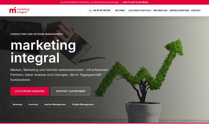 Screenshot of marketingintegral.de