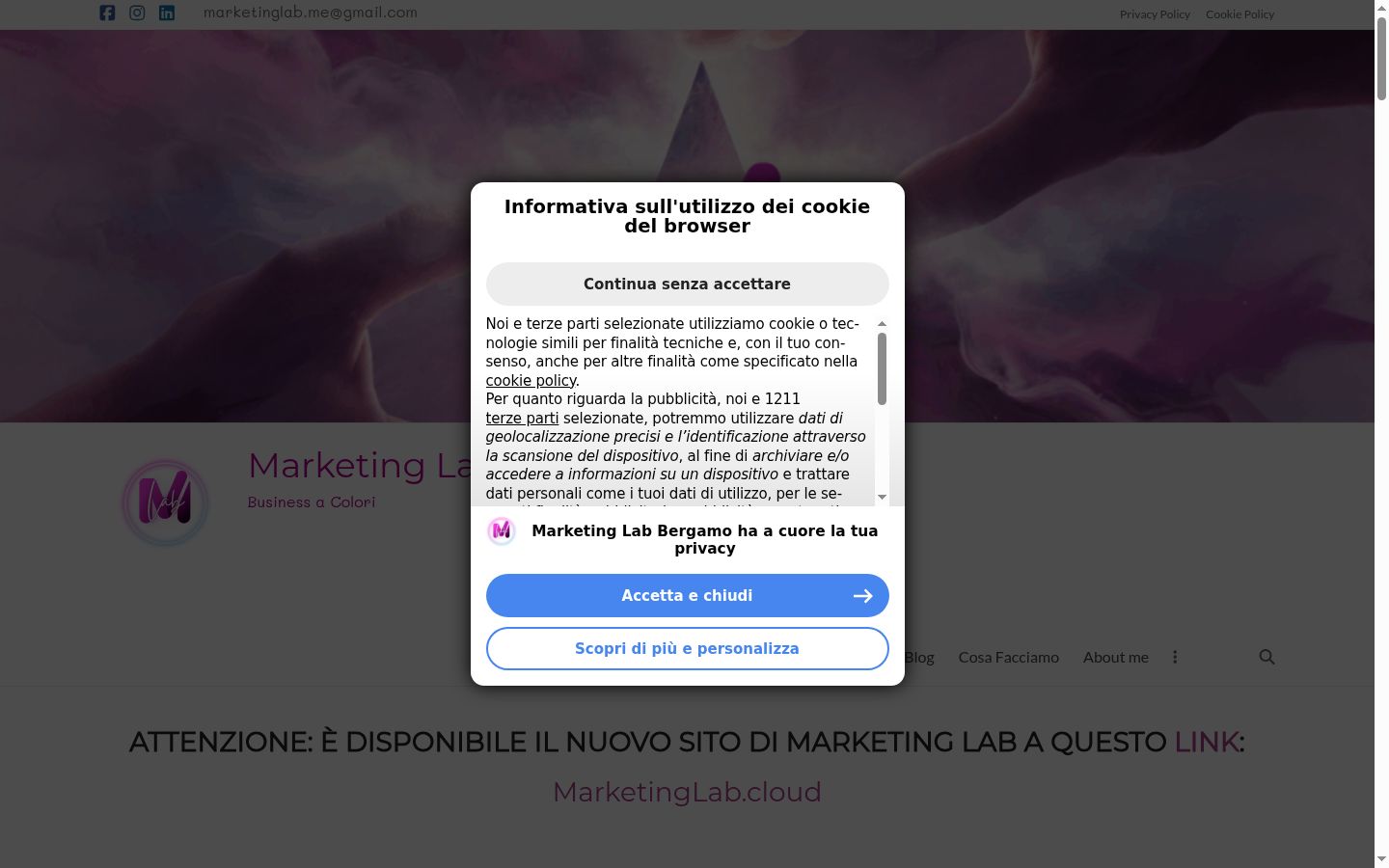 Screenshot tal-banner tal-kunsens muri qabel kwalunkwe interazzjoni