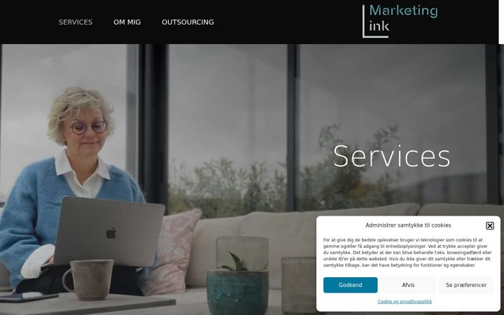 Screenshot of marketinglink.dk