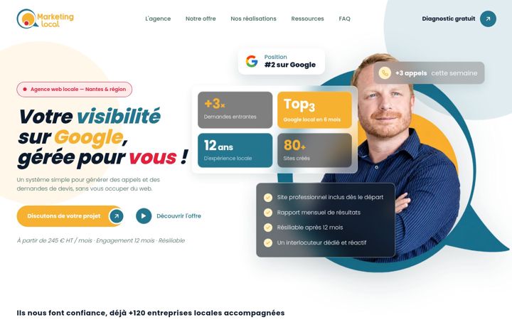 Screenshot of marketinglocal.fr