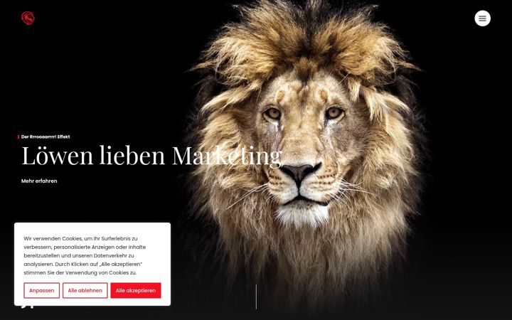 Screenshot of marketingloewen.com