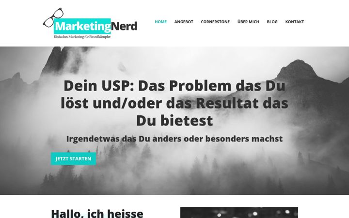 Screenshot of marketingnerd.ch