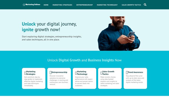 Screenshot of marketingonlines.com